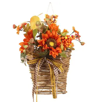 Декор Кошници за цветя Преносими кошница за съхранение на Мини-Количка за съхранение на работния плот Изкуствен саксия и Венец за декорация на дома