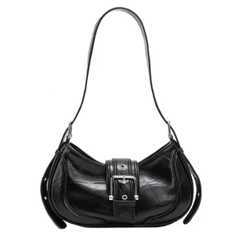 Дизайнерска дамска чанта с катарама, висококачествена чанта, ретро чанта за подмишниците, Универсална чанта През рамо