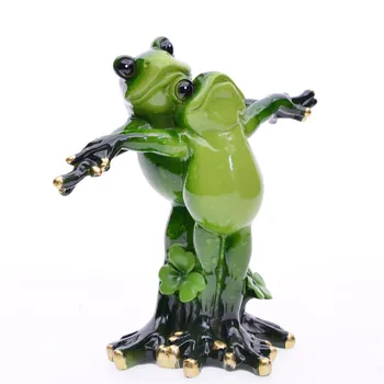 1 Статуя на жаба на полимерни крака, Скандинавски скулптура за помещения, креативна статуя на животно, украсата на дома на работния плот във всекидневната