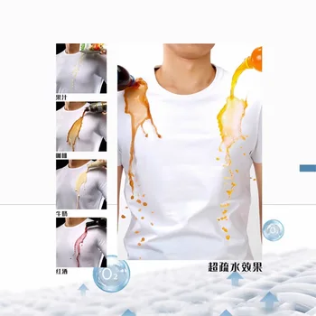 2023 нови три водоустойчив, маслоустойчив и грязеотталкивающие летни тениски за почивка с кръгла яка за мъже и жени, памучни ризи с къс ръкав