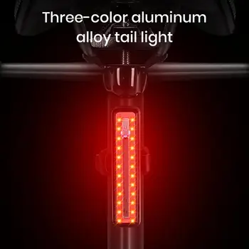 3-Цветен Задна светлина За Велосипед, 7 Режима на Работа, USB, Акумулаторна батерия Водоустойчив led задна Светлина за Велосипед, Оповещающий За Завъртане На 360 градуса За МТБ
