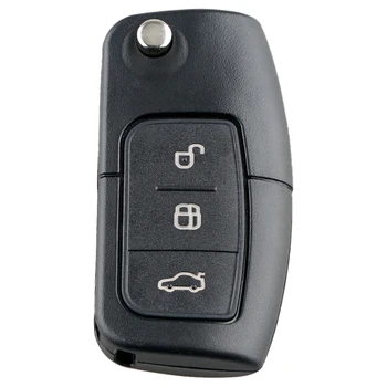 4X Авто умно дистанционно ключ с 3 бутона, подходящ за Ford Focus, Fiesta 2013, ключодържател, чанта за носене 433 Mhz