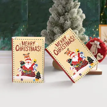 5pcs Навидад Noel Весела Коледа Кутии с бонбони За Коледа Коледна парти Декорация на дома, под формата На книга Опаковъчна кутия на Дядо коледа Подаръци за деца