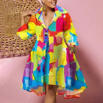 Африкански рокли за жени 2023 Нова Африканска Облекло Дашики С Флорални принтом Анкара Рокли Базен Традиционната Роба на Африкански рокля