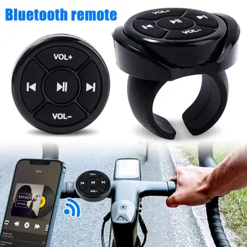 Безжична Bluetooth Медии Бутон на Дистанционното Управление на Автомобил, Мотоциклет, Велосипед Волана на Възпроизвеждане на Музика във формат MP3 за IOS и Android Телефон Таблет