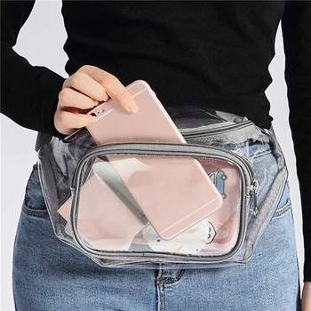 Дамски поясная чанта, изработена от PVC, поясная чанта, набедренная чанта, прозрачна нагрудная чанта, че плаващите чанти за съхранение на мобилни телефони