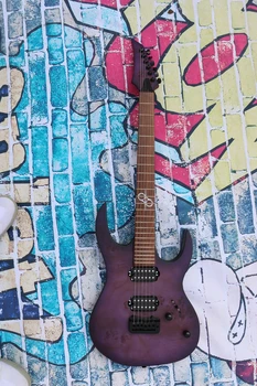 Електрическа китара с виолетов дърво, двойна звукосниматель, корпус от розово дърво, Единична шейк, това е абсолютно нова китара