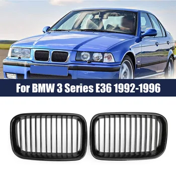 За BMW серия 3 E36 1992-1996 Лъскаво черен/M цвят на Предния капак Решетка за бъбреците Решетка на предната броня на автомобила Състезателна замяна решетка