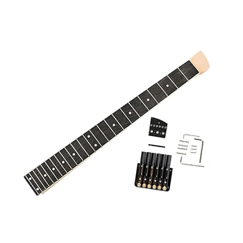Комплект за fretboard китара от клен с 24 измъчва и 6-струнным бриджем без глави, аксесоари комплекти за електрически китари