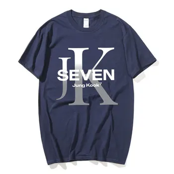 Лятна модна тениска на Kpop JK seven7 с принтом, ежедневна спортна тениска с къс ръкав за момчета и момичета