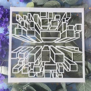 Нова 13 см 3D куб САМ Занаят Многостенни Листове Стенни живопис Scrapbooking Полагане на Албум Шаблон карта