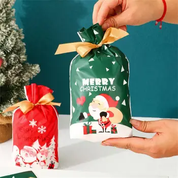 Нова Година 2022, Торбичка за бонбони, Подарък чанта за Дядо Коледа, Хрупкаво Снежинка, чанта за съвсем малък, Забавни Коледни декорации за дома, Подарък Noel