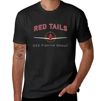 Нова тениска Tuskegee Red Tail Mustang, летни блузи с къс ръкав, кавайная дрехи, мъжки ризи