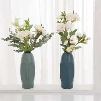 Пластмасова цветна композиция за украса на дома, гидропонная ваза, имитация на керамика, Нова ваза в скандинавски стил, имитация на керамични вази