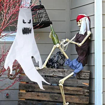 Подвесное украса с привидением на Хелоуин, уличен декор за парти в чест на Хелоуин