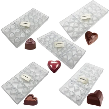 Поликарбонатная 3D форма за шоколад във формата на сърце, Поликарбонатная форма за шоколад със собствените си ръце