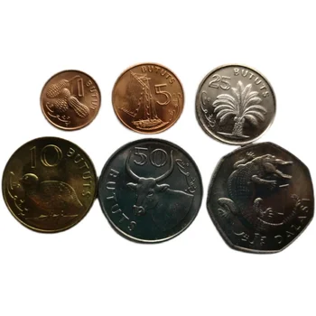 Пълен набор от 6 монети Гамбия 1971-1987, абсолютно нов, 100% оригинални