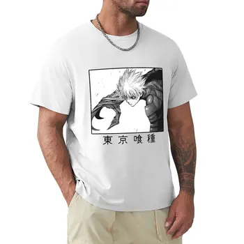 Тениска с Кеном Канеки, къса тениска, великолепна тениска, тениски с аниме, графични тениски, мъжки t-shirt