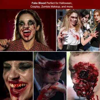 Фалшива кръв за костюми Реалистичен плазмен спрей за Хелоуин Създава ефекти с фалшива кръв за cosplay, грим, костюм зомбита, кръв