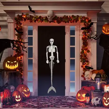 Хелоуин Призрачен Скелет за Декорация на Русалка За Цялото Тяло, Достъпни За Хелоуин, Подвесное Украсата на Скелета, Подвижни Ставите, Подаръци за Партита